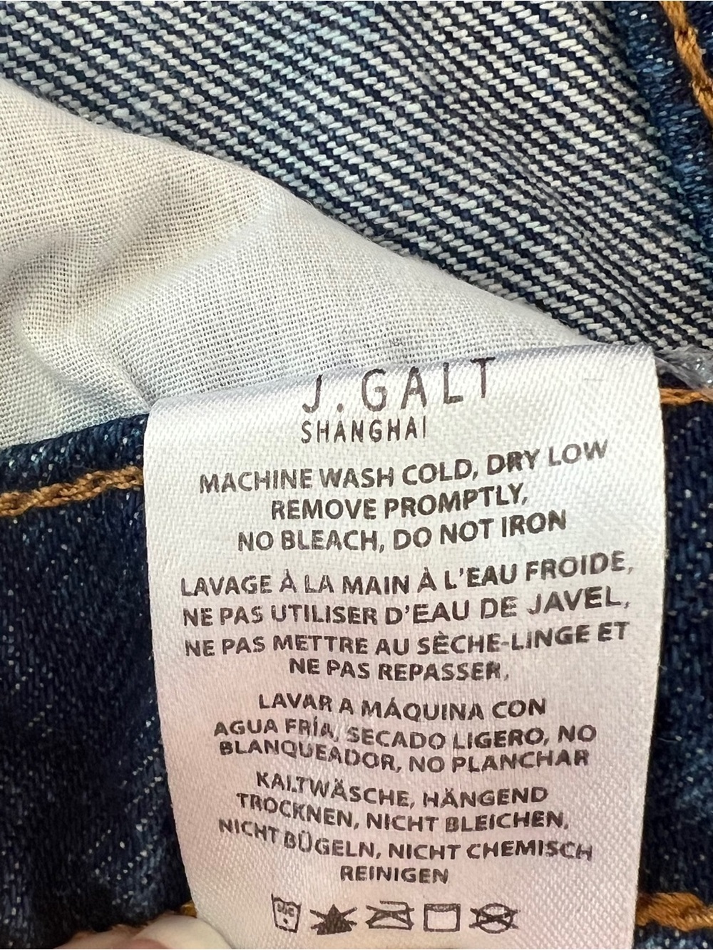 J. Galt Classic Blue Denim Mini Skirt with Front Button - Picture 5 of 7